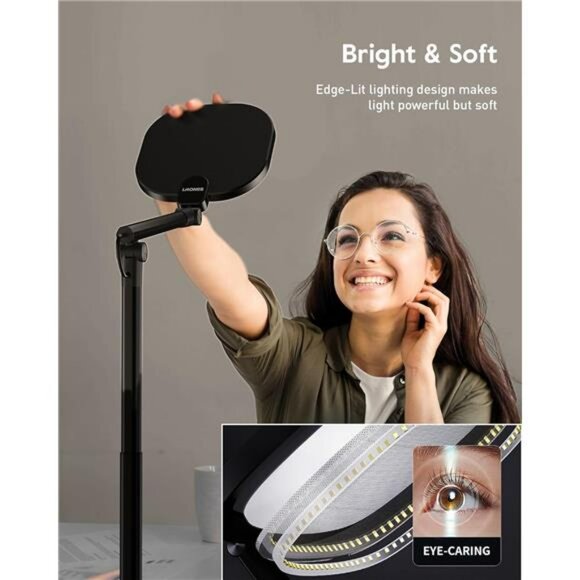 LED desk lamp tall adjustable office light 50 modes dimmable study reading lamp - Picture 3 of 7